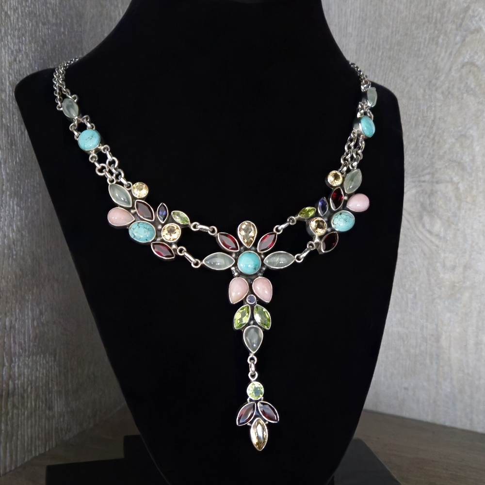 NICKY BUTLER RAJ LIMITED EDITION 925 Sterling Silver Designer Necklace Turquoise - Picture 3 of 16